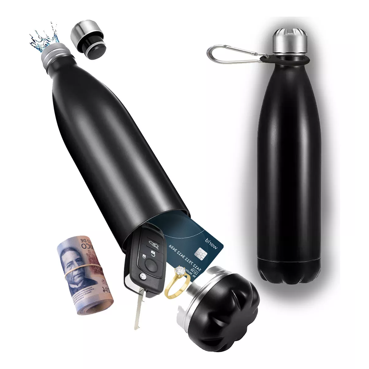 Termo Botella De Agua Anti Robo Motivacional Deportivo Acero Bicicleta