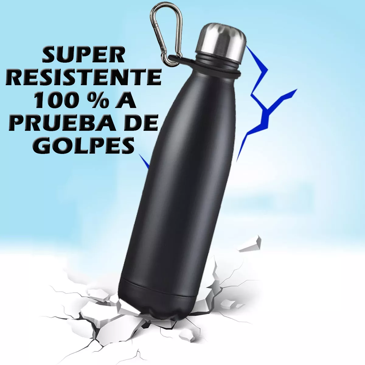 Termo Botella De Agua Anti Robo Motivacional Deportivo Acero Bicicleta
