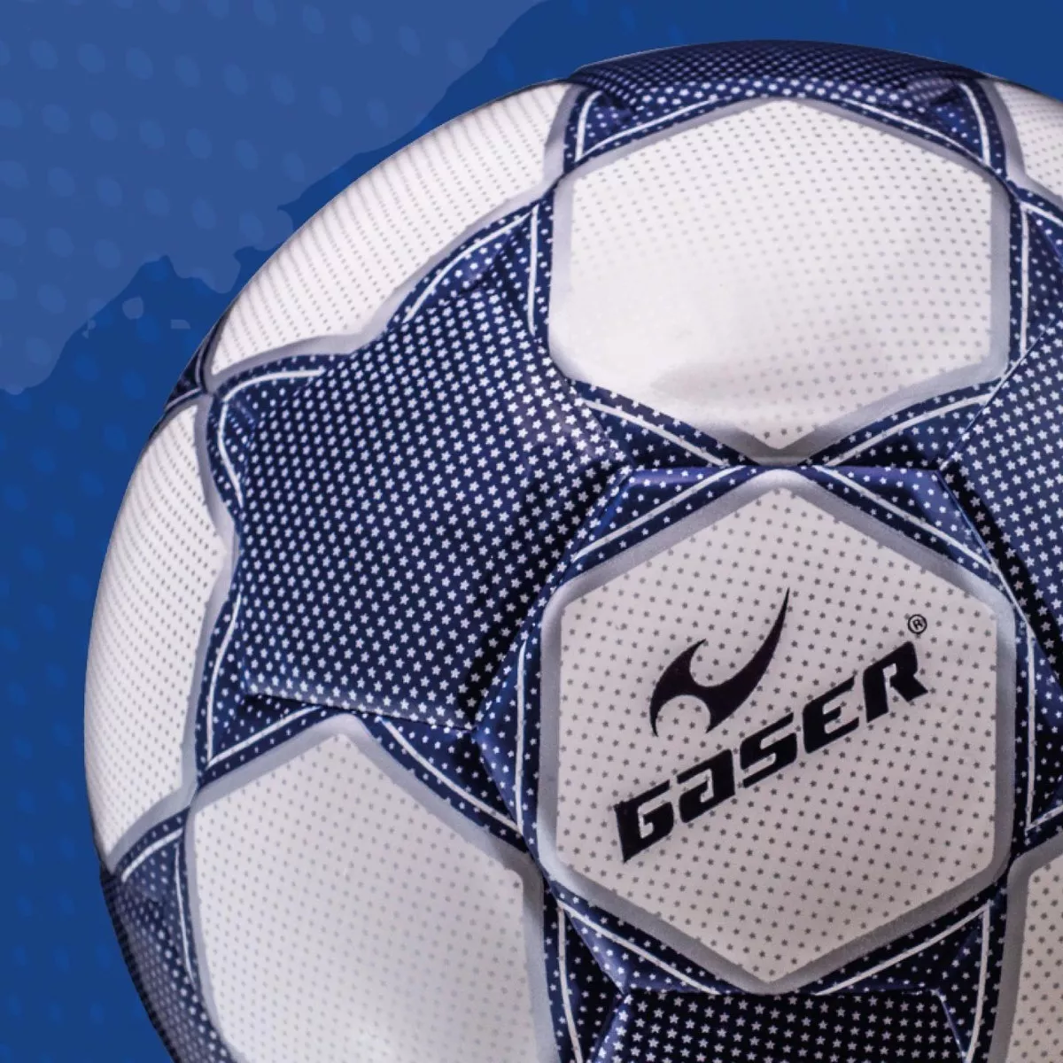 Balón Gaser Futbol Modelo Super Nova Laminado Charol Color No. 5 Azul Con Plata