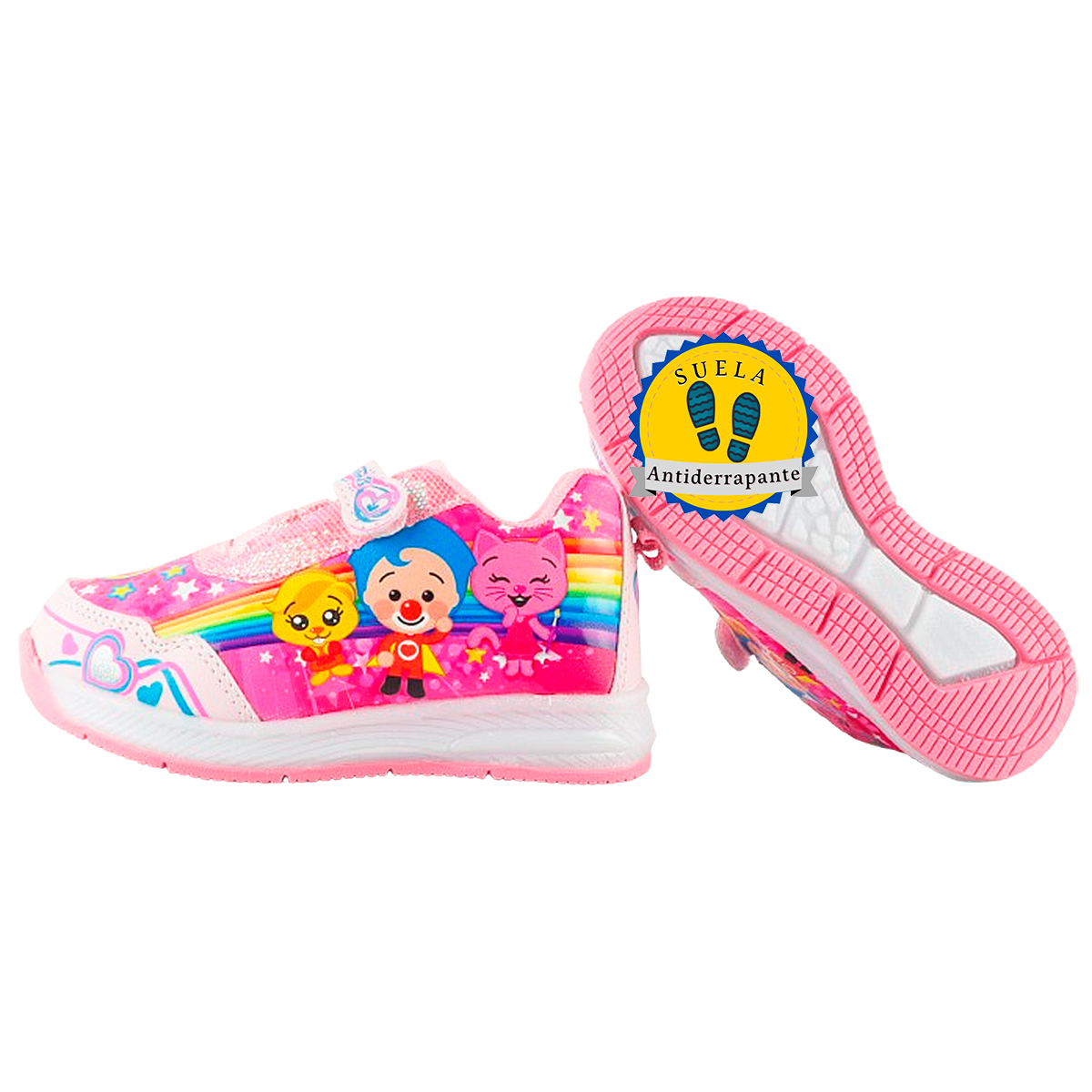 TENIS NIÑA DEPORTIVOS LUCES LED PAYASITO PLIM PLIM MEI LI 877-RP