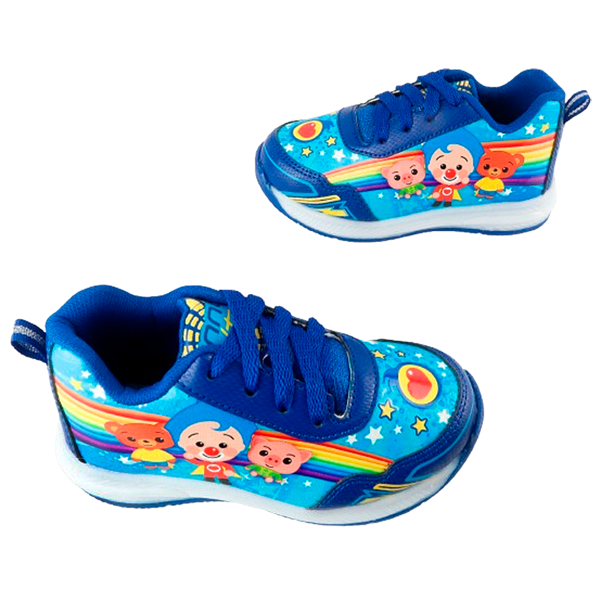 Tenis Niño Payaso Plim Plim Acuarella Bam Luces Leds 805-AR