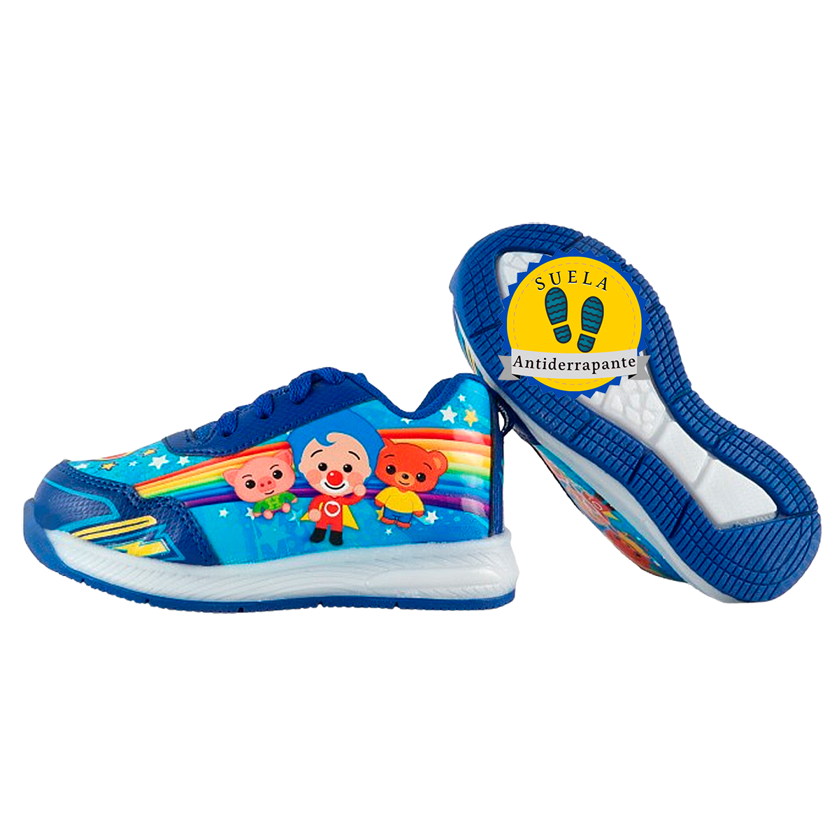 Tenis Niño Payaso Plim Plim Acuarella Bam Luces Leds 805-AR