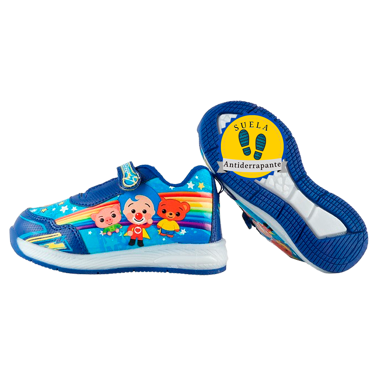 Tenis Niño Payaso Plim Plim Acuarella Bam Luces Leds 877-AR