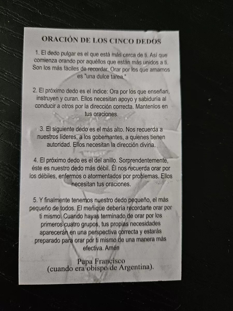 Cruz Del Buen Pastor De Aluminio Con Cadena Y Estampa, Papa