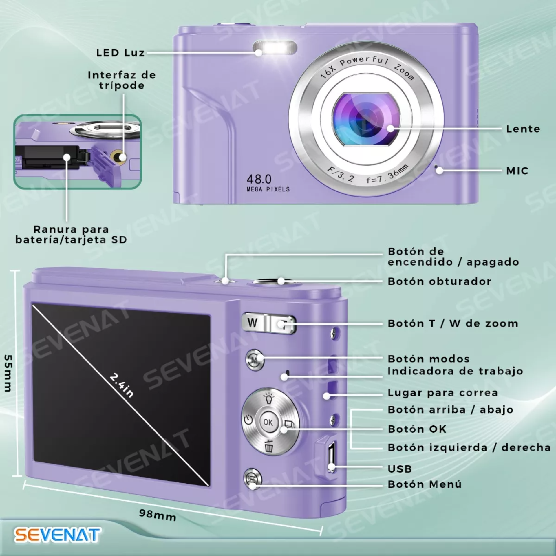 Cámara Digital 1080p Fhd Video Audio Webcam Principiante