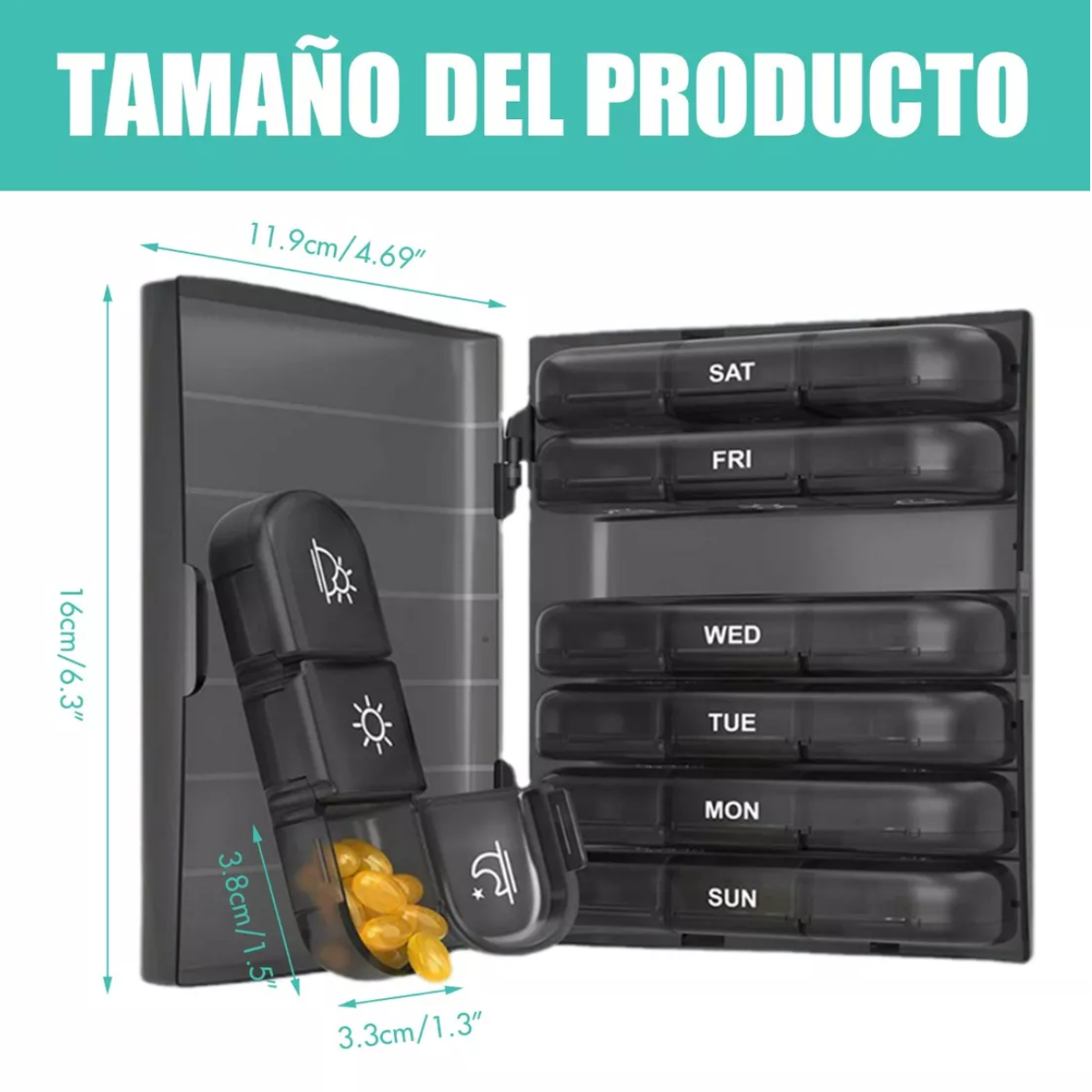Pastillero Semanal 3 Tomás Organizador Pastillas