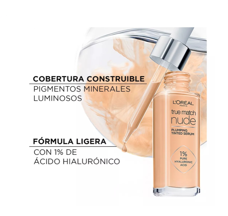 Sérum L'oreal Paris True Match Nude Con Color 30 Ml Tono 0.5-2 Very Light