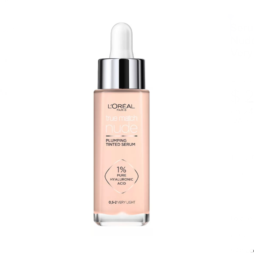 Sérum L'oreal Paris True Match Nude Con Color 30 Ml Tono 0.5-2 Very Light