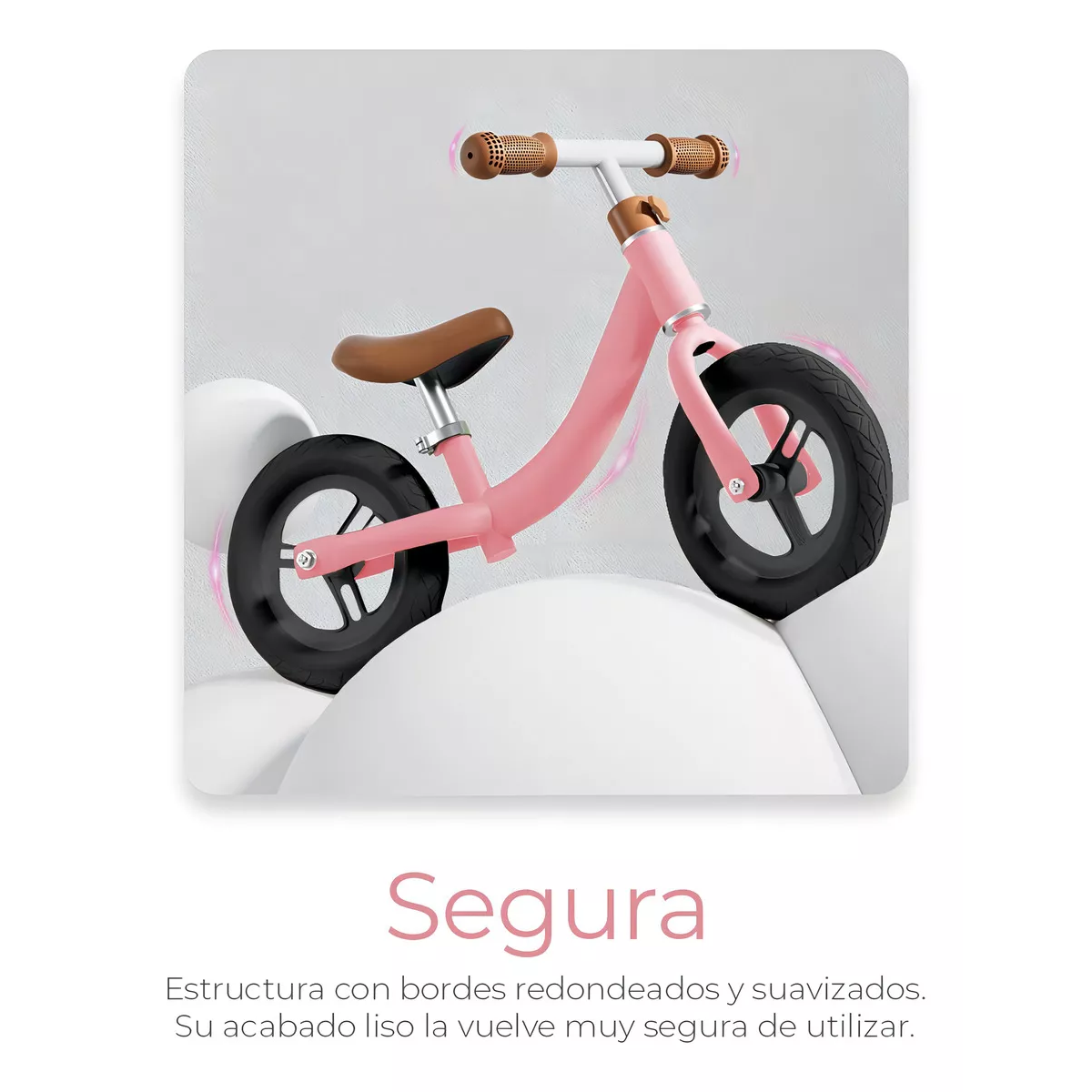 Bicicleta De Equilibrio Sin Pedales Entrenadora Para Niños Color Rosa