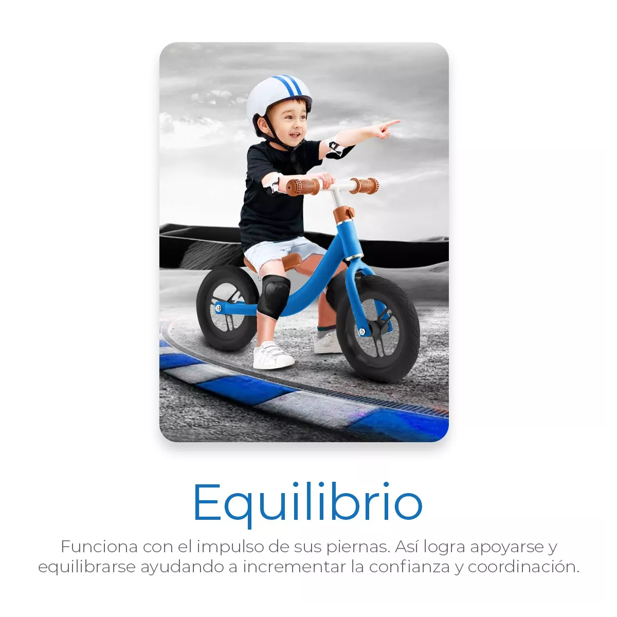 Bicicleta De Equilibrio Sin Pedales Entrenadora Para Niños Color Azul