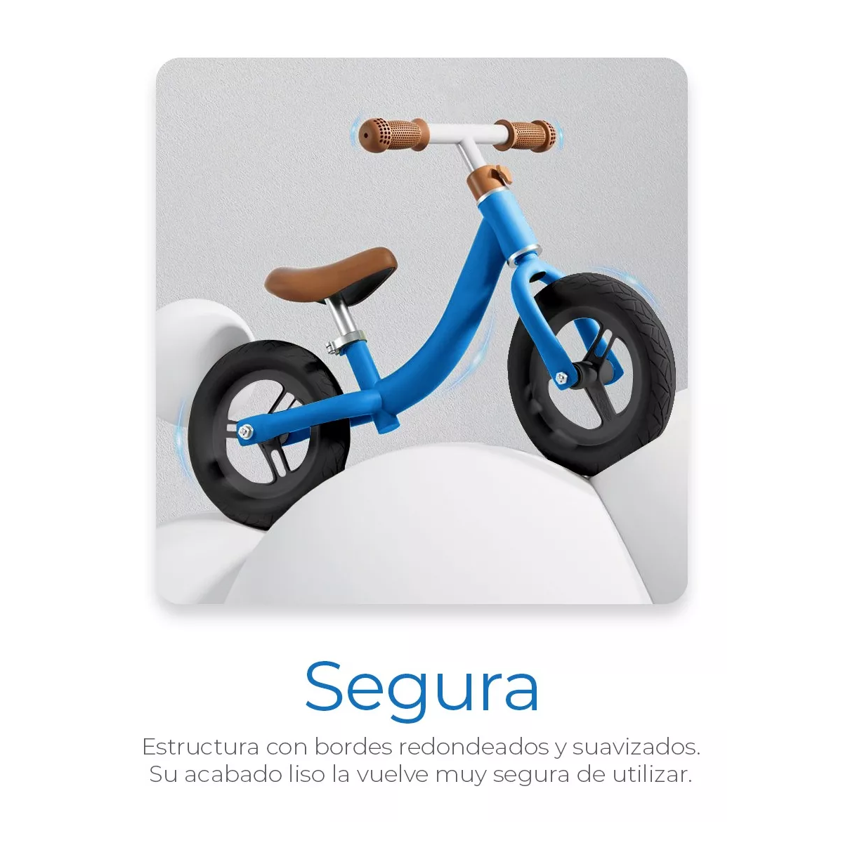 Bicicleta De Equilibrio Sin Pedales Entrenadora Para Niños Color Azul