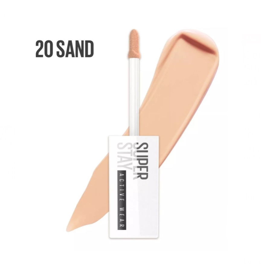 Corrector Maybelline New York Super Stay Active Wear 30h Tono 20 Sand