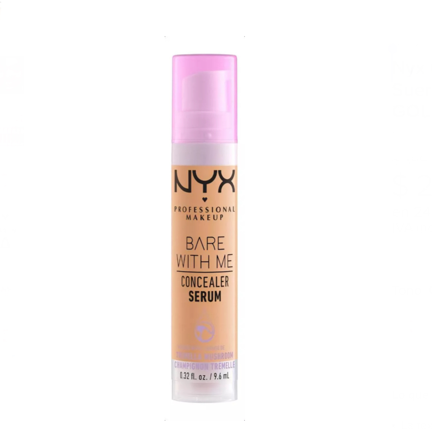 Nyx Cosmetics, Bare With Me, Suero Corrector, 0.32oz Tono GOLDEN