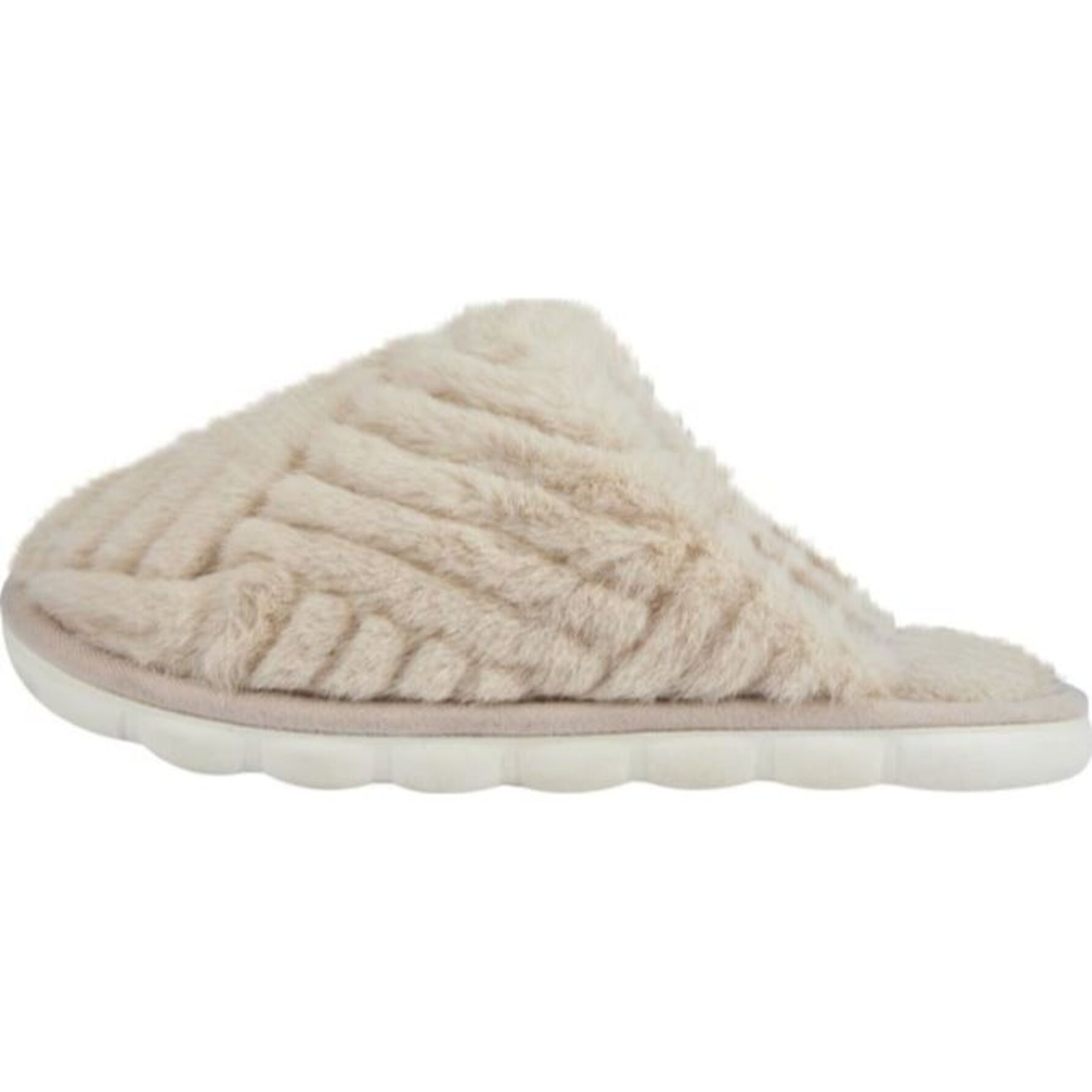Pantufla para mujer, de peluche, color beige, marca Love to Lounge, 1182046