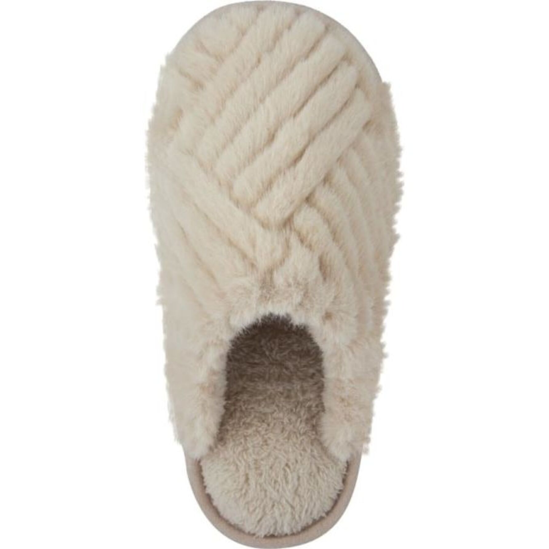 Pantufla para mujer, de peluche, color beige, marca Love to Lounge, 1182046