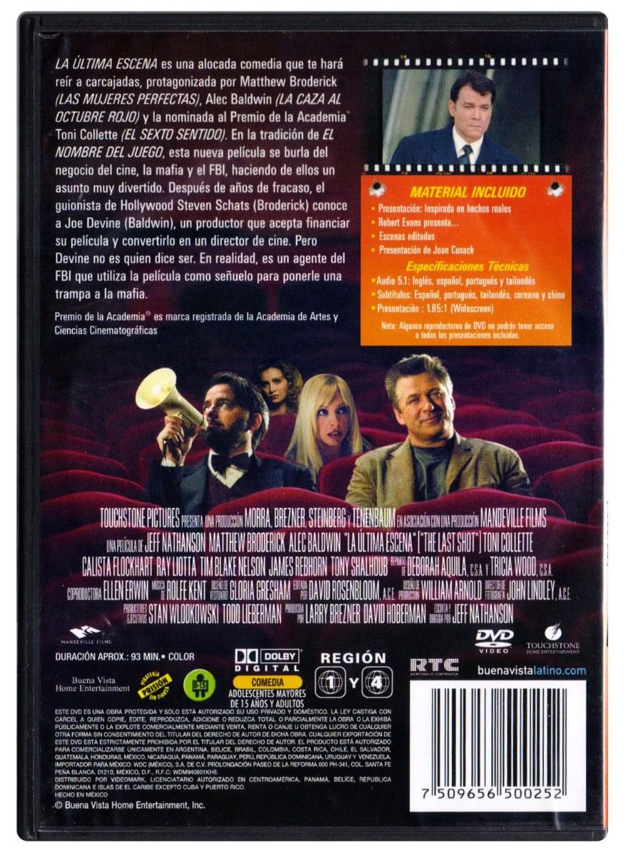 La Ultima Escena Alec Baldwin The Last Shot Pelicula Dvd