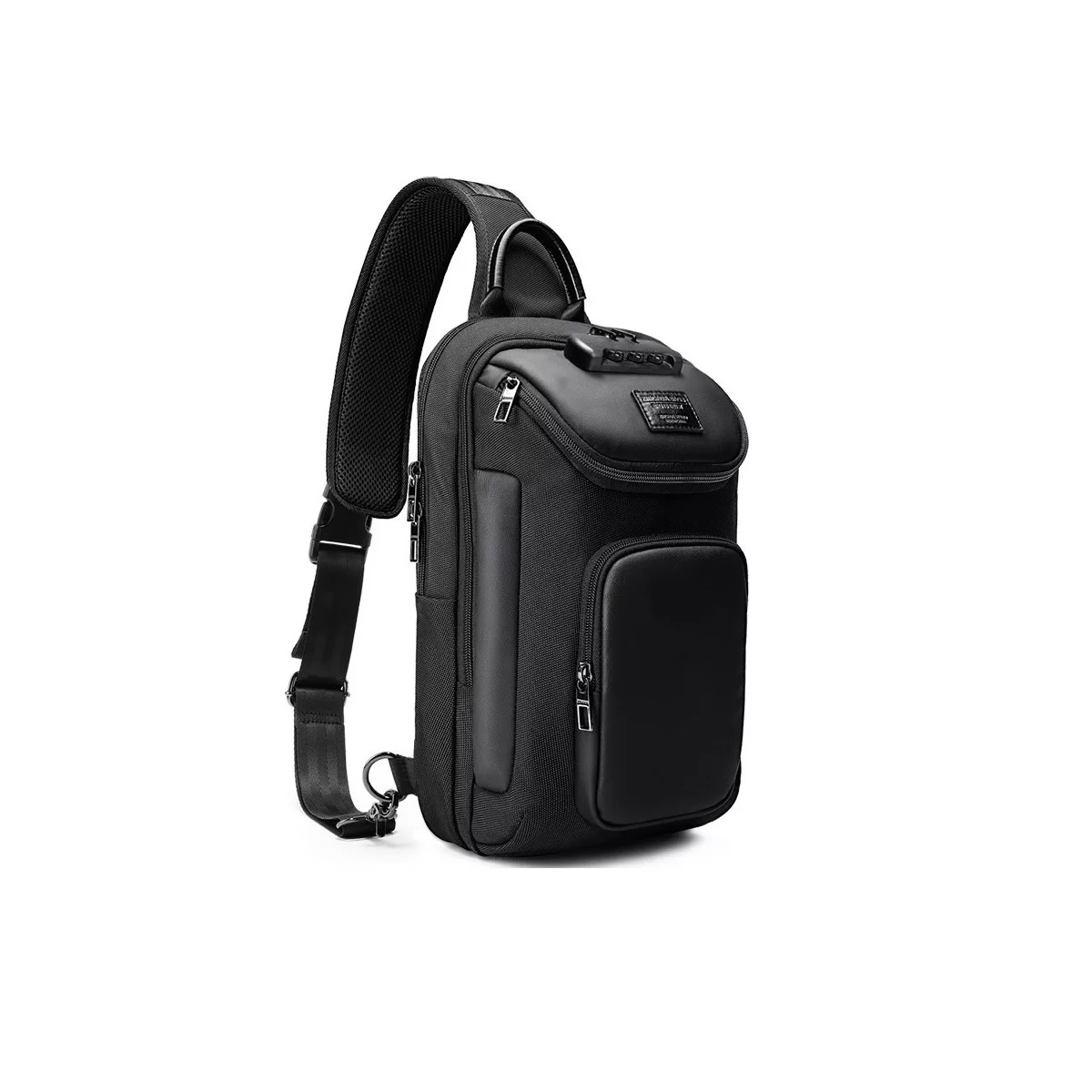 Mochila Cruzada Bandolera Pechera Impermeable Usb Lujo P/man