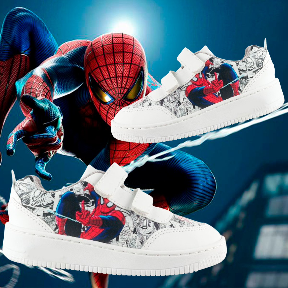 Tenis Niño Hombre Cosido Araña Heroe Vengadores 310-a-brs