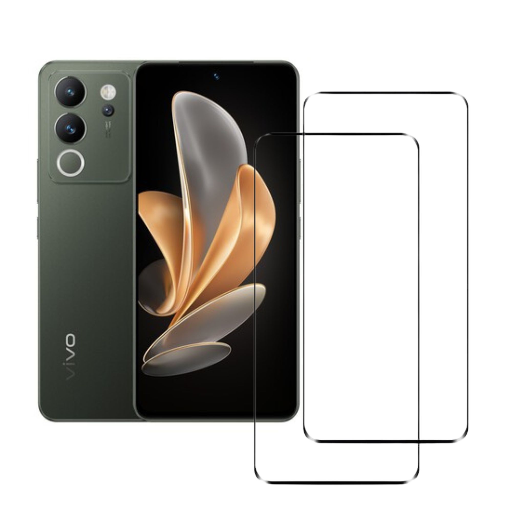 2 Mica De Vidrio 9d Sensor De Huella Para Vivo V30 Lite