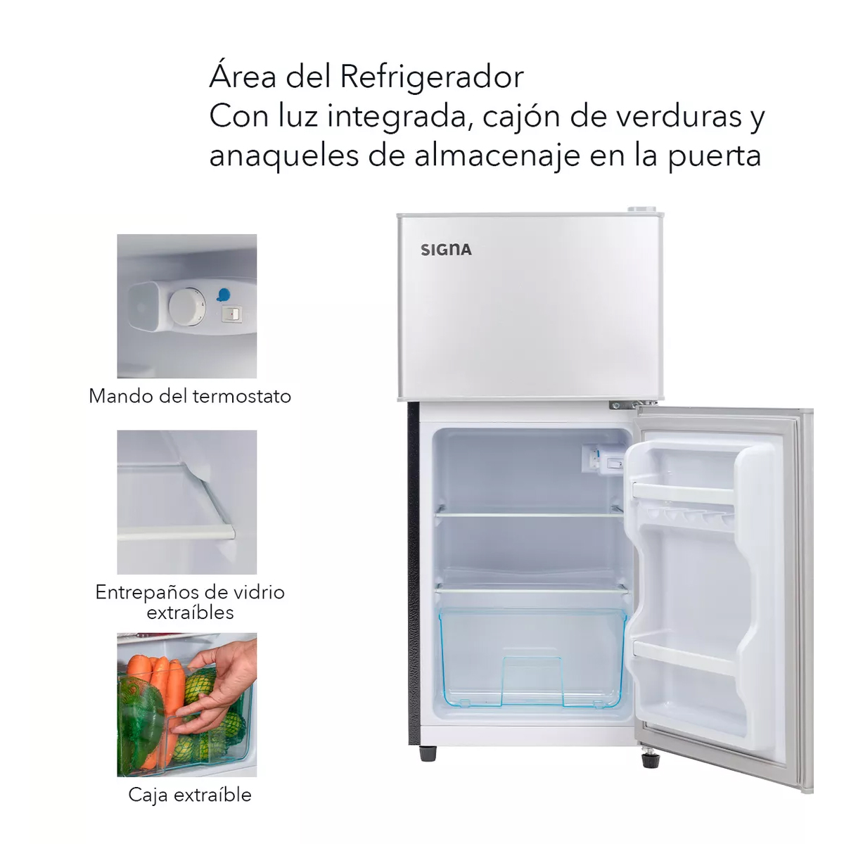 Refrigerador Frigobar Congelador 2 Puertas 86l 3 Pies 127v