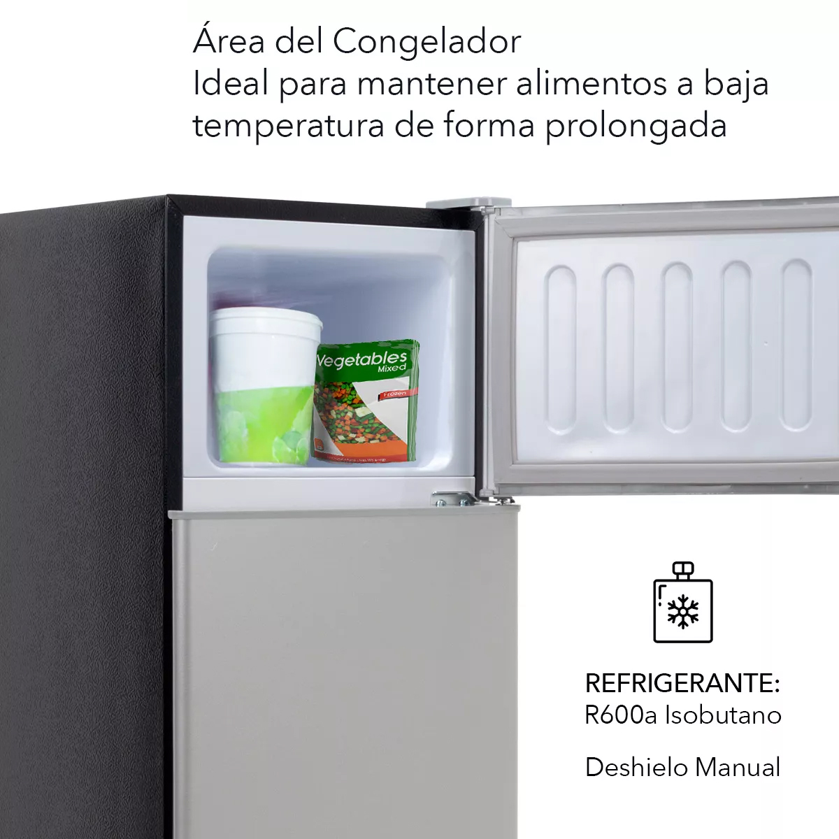 Refrigerador Frigobar Congelador 2 Puertas 86l 3 Pies 127v