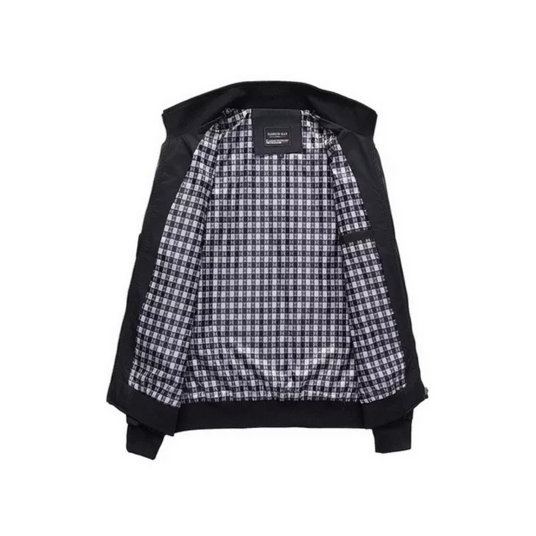 Chamarra Cortavientos Casual Chamarra Hombre Color Liso