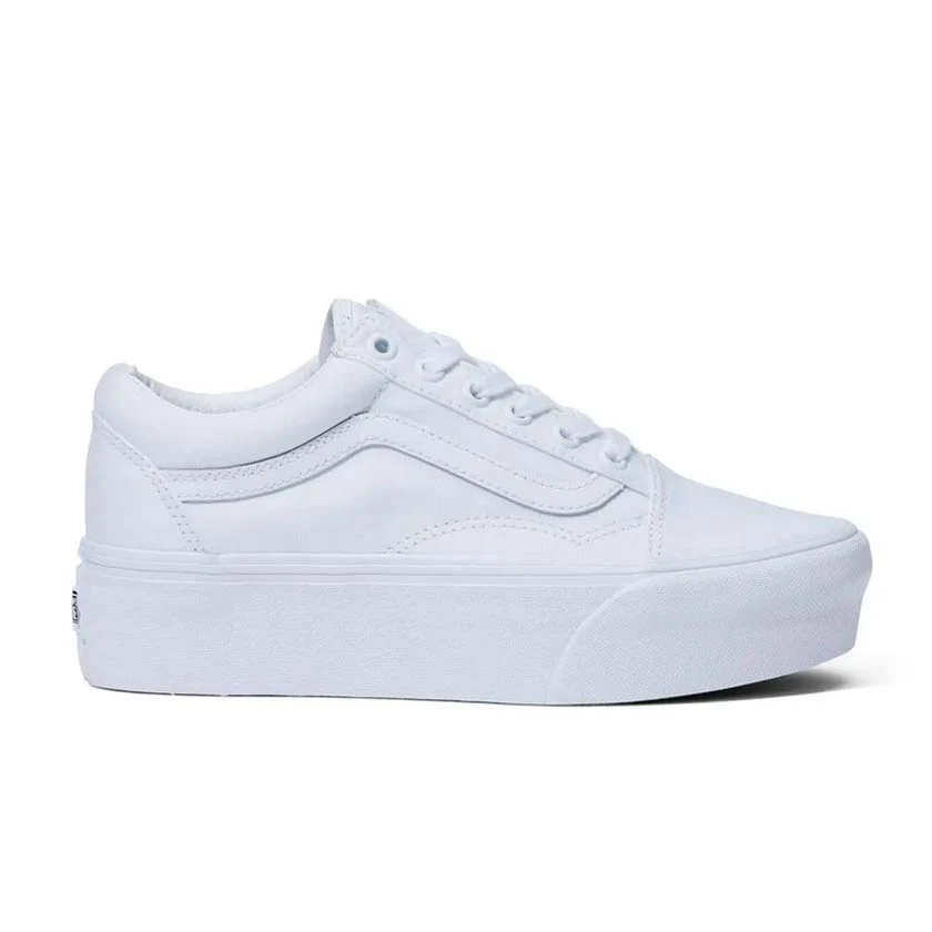 Tenis Vans Classic Old Skool Stackform Plataforma Blanco Vn0a7q5mw00