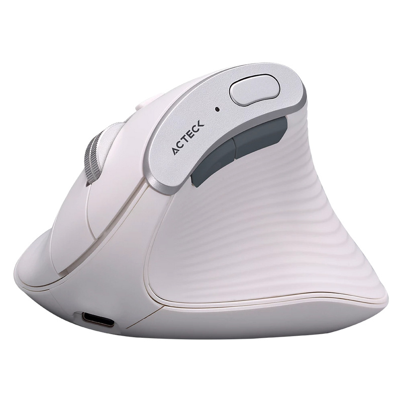 Mouse Ergonómico Vertical Acteck Óptico Virtuos Fitt Pro MI770, Inalámbrico, Bluetooth/USB-C, 1600DPI