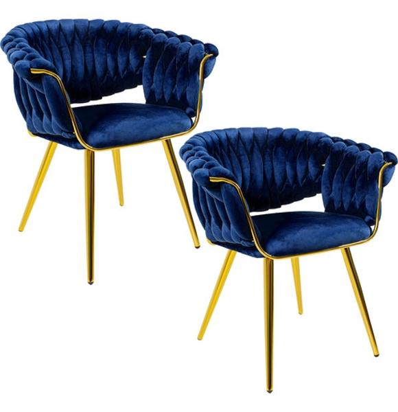 Silla Terciopelo Premium Tejida Elegante Estilo Moderno