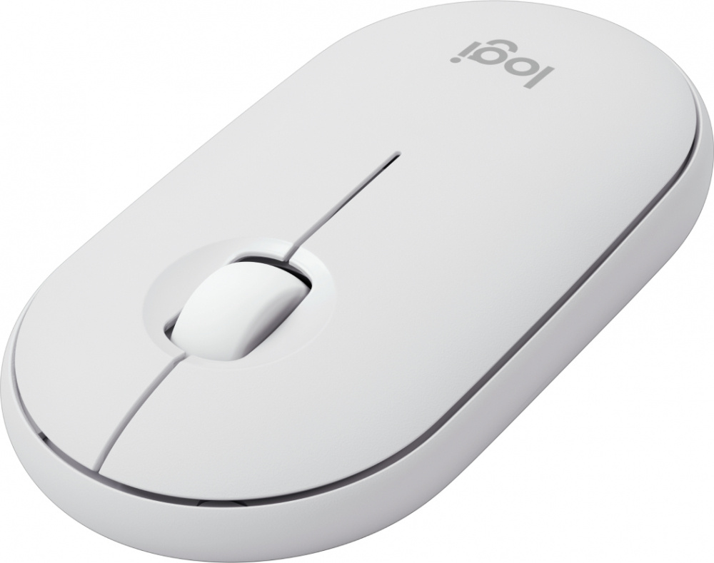 Mouse Logitech Óptico Pebble 2 M350s, Inalámbrico, Bluetooth, 4000DPI, Blanco