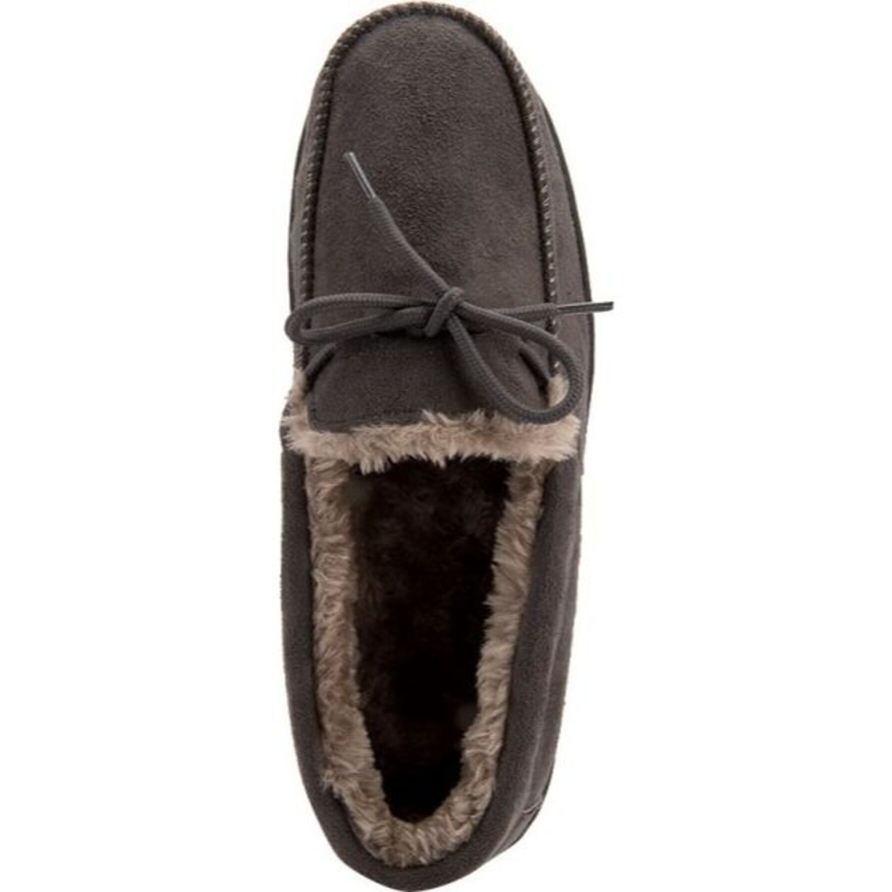 Pantufla para hombre, tipo mocasín, cerrada, con forro de peluche, color gris, marca Nebel Walk 1049071