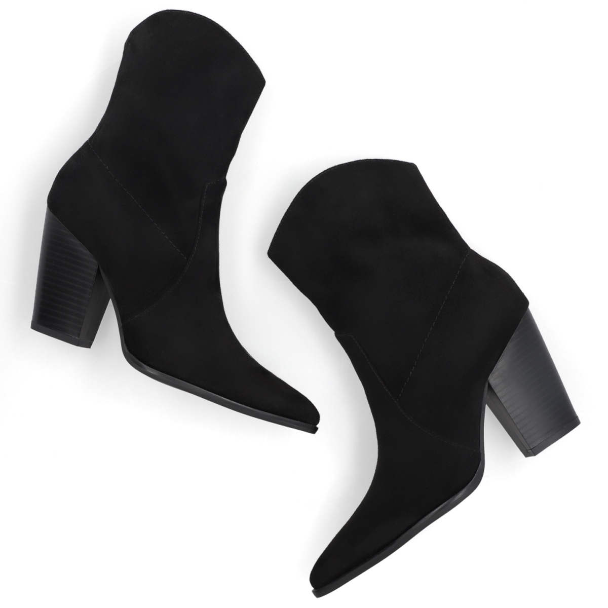 Botin Negro Mujer Semivestir Elegante Capa De Ozono 617501