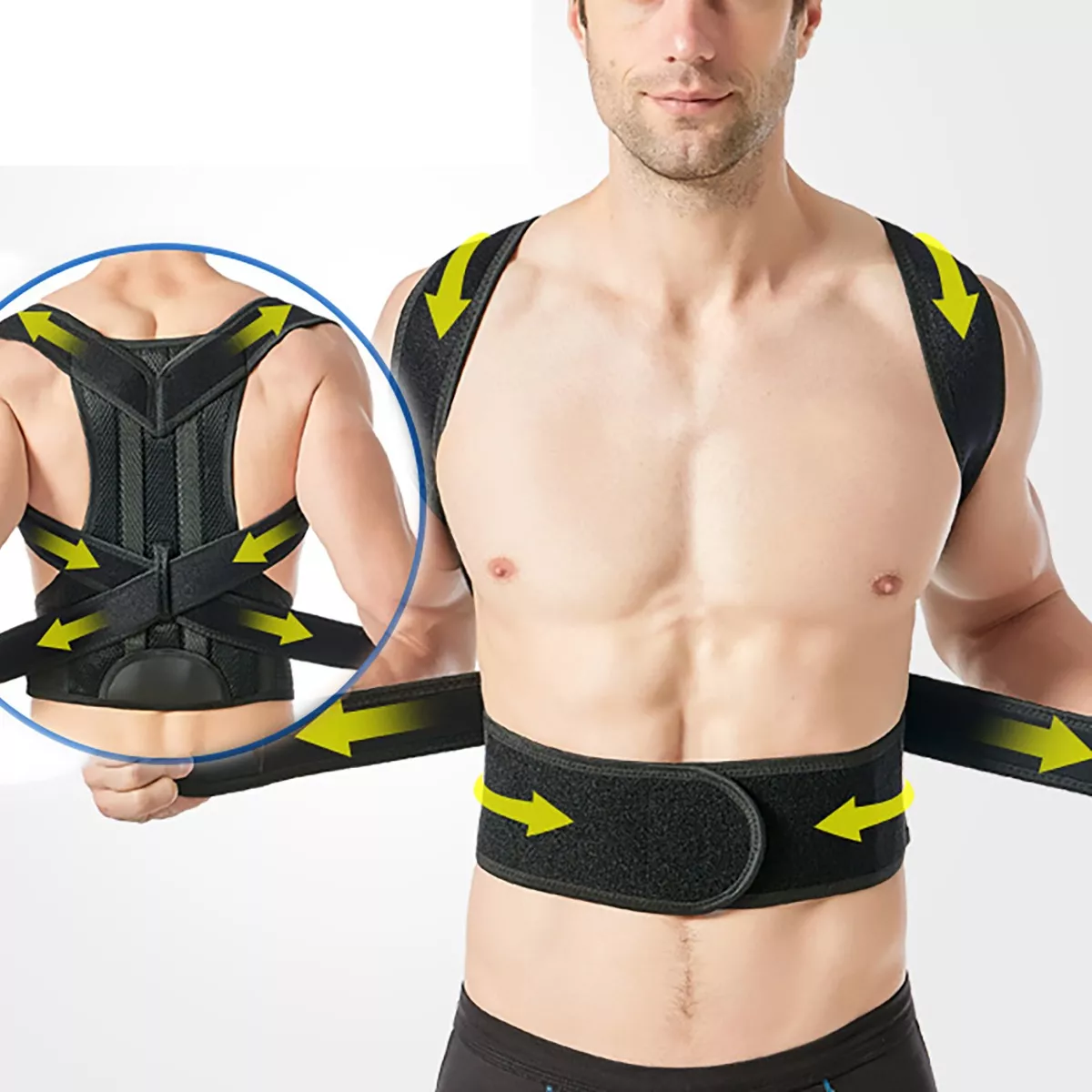 Corrector Postura Espalda Para Hombre Y Mujer Ajustable Faja Talla G