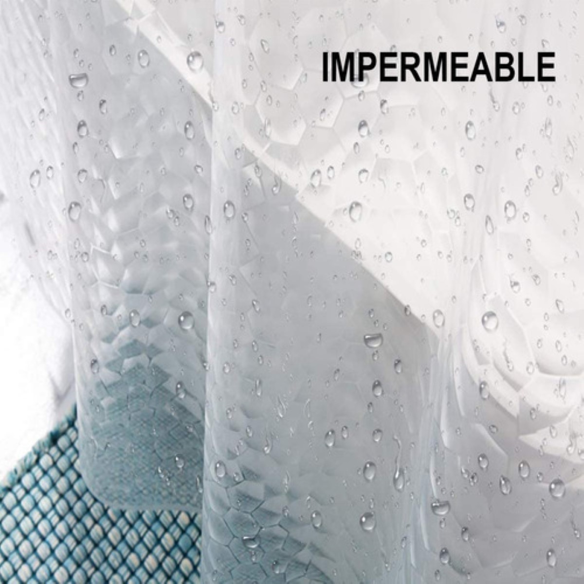 Cortina De Baño Transparente Anti-moho 180*180 Cm blanco