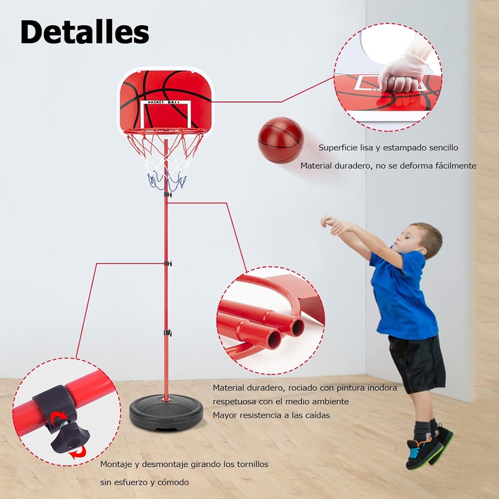 Canasta de basquetball ajustable tablero baloncesto