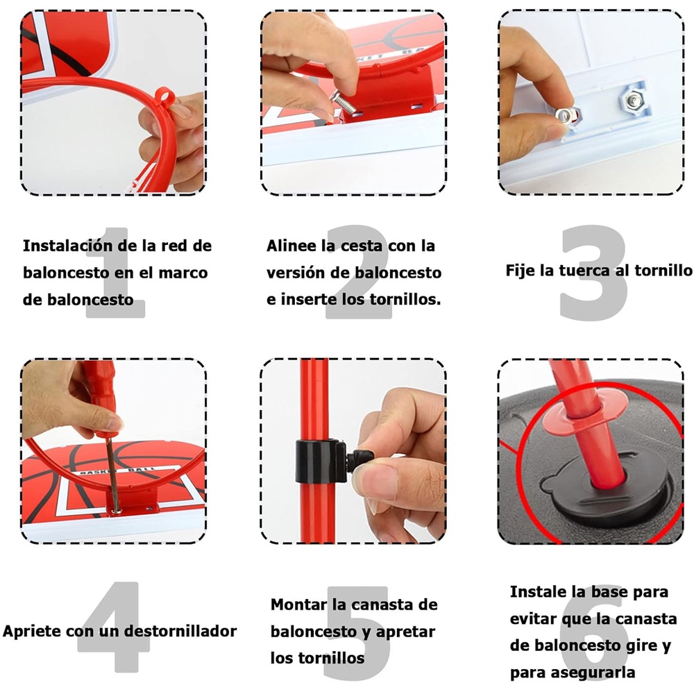 Canasta de basquetball ajustable tablero baloncesto