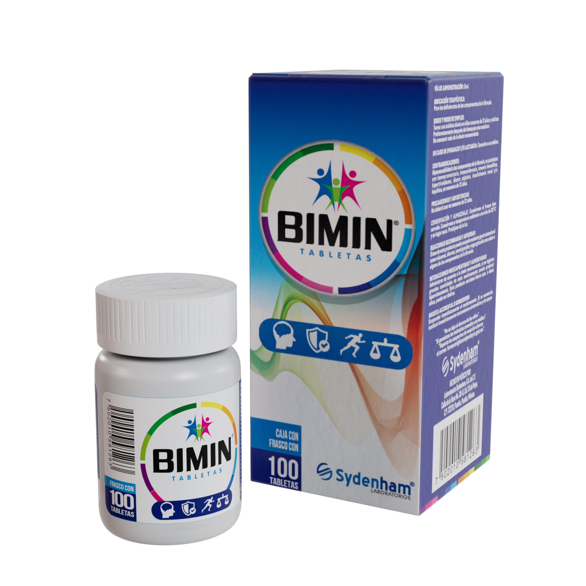 Bimin Polivitaminas Y Minerales 100 Tabletas