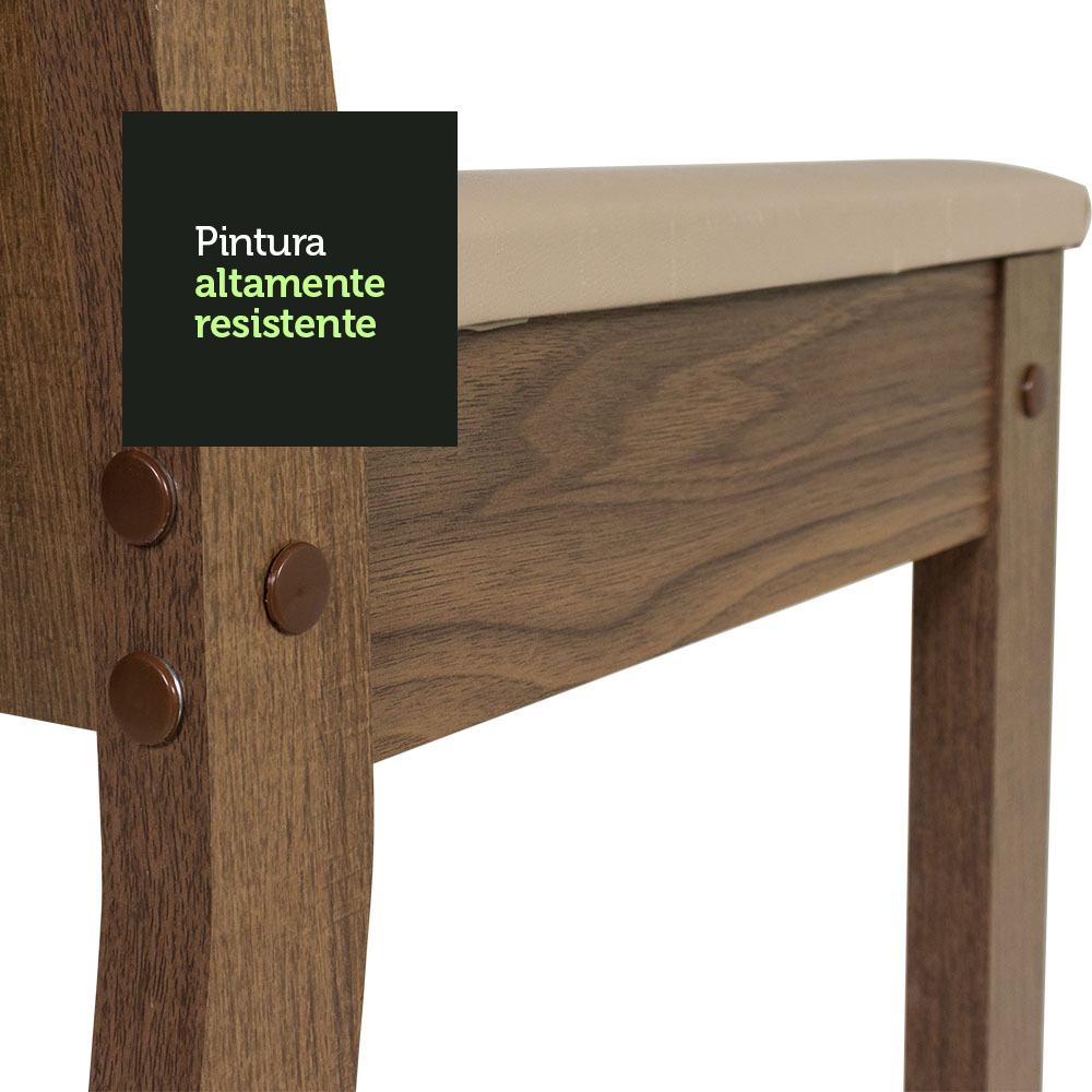 Juego de Comedor con Mesa y 4 Sillas Madesa Samara MGC