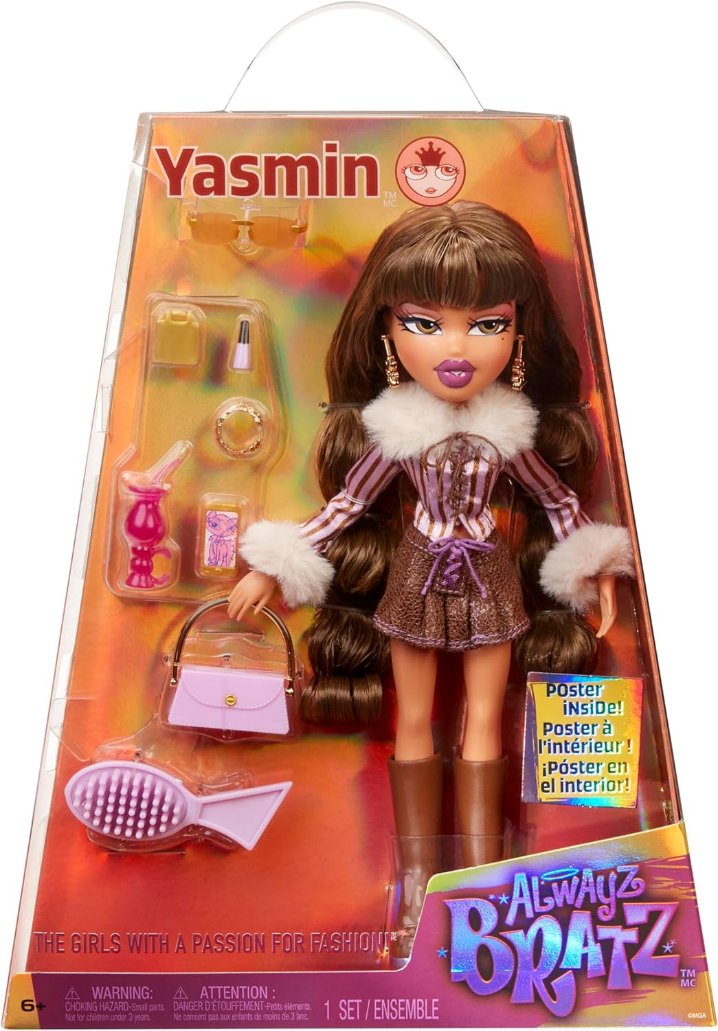 Bratz Alwayz Muñeca Yasmin Con 10 Accesorios Y Póster