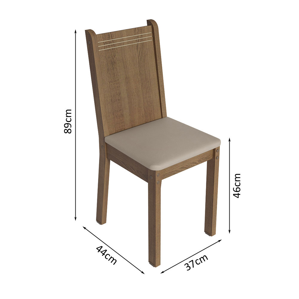 Juego de Comedor con Mesa y 4 Sillas Madesa Samara MGC