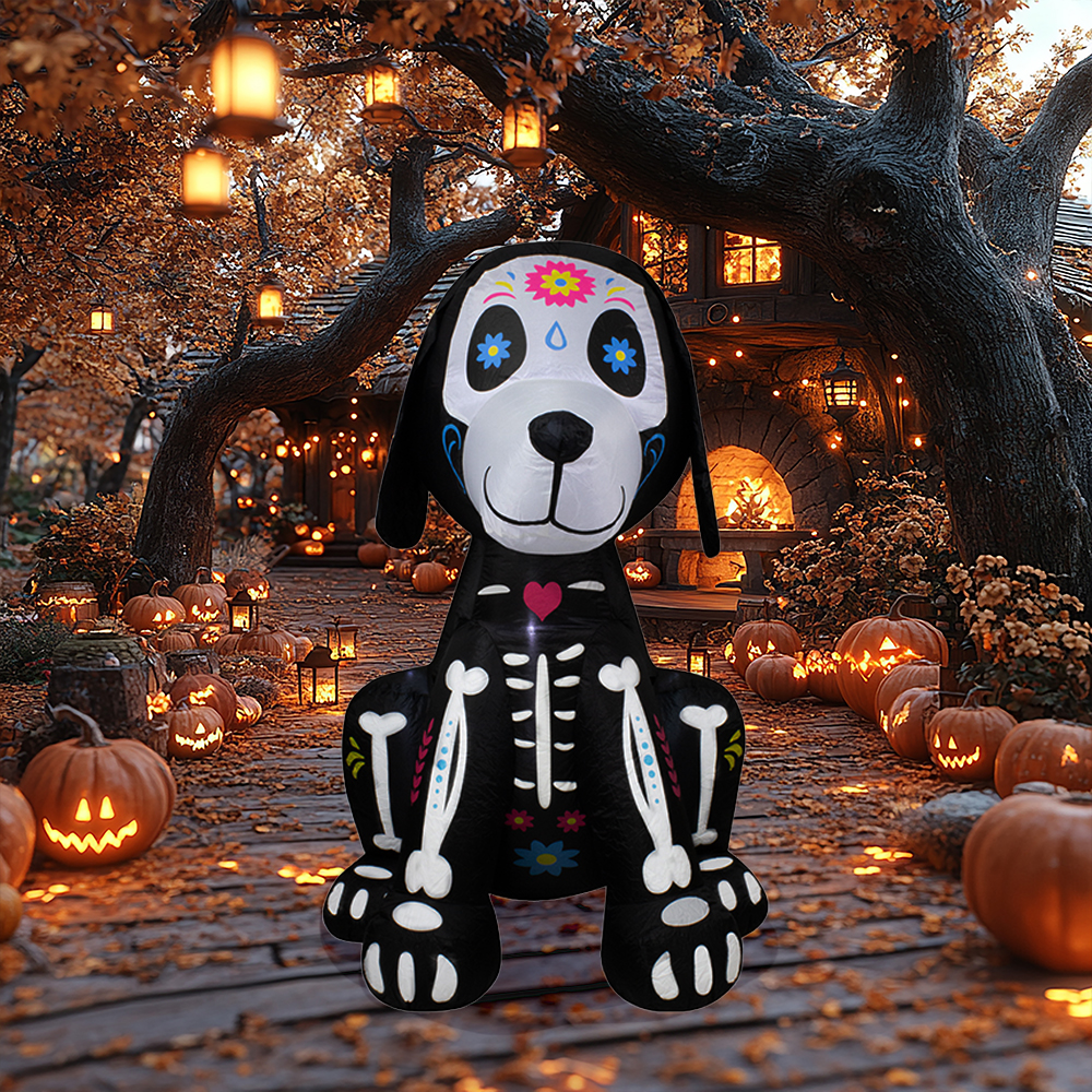 Inflable De Halloween Fantasma Perro Decorativo Exterior