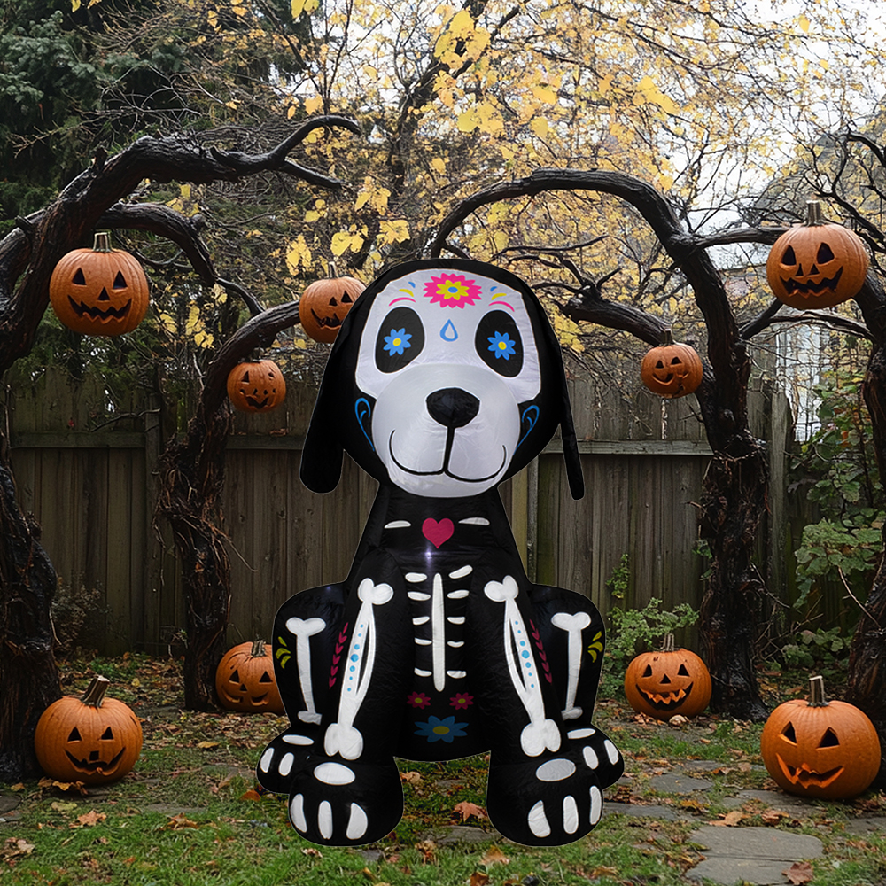 Inflable De Halloween Fantasma Perro Decorativo Exterior