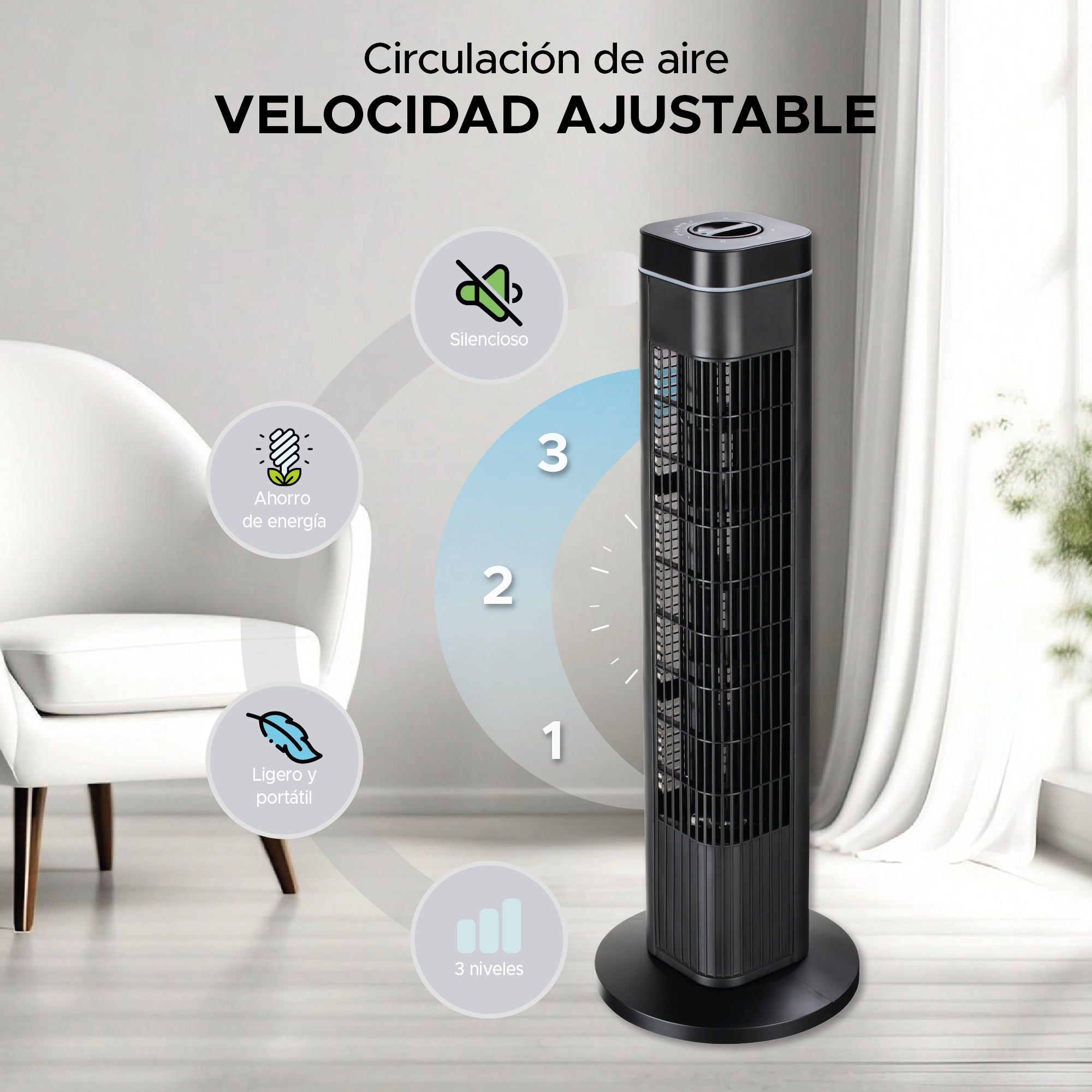 Ventilador de Torre Sky Care Essential  SC-ABT29 IN 