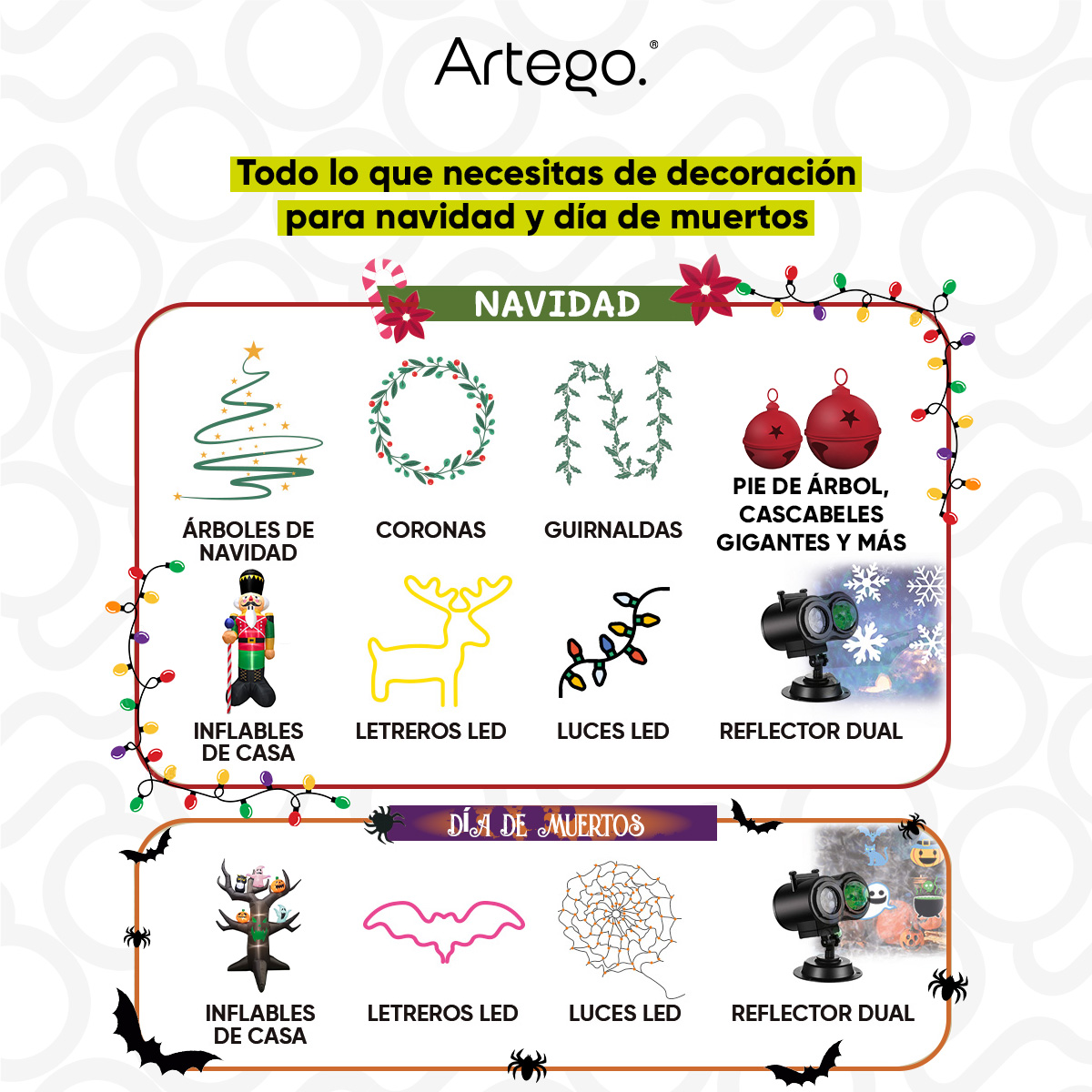 Luces serie de navidad 200 led interior exterior Decoración árbol de navidad eventos bodas LED christmas string lights con temporizador Artego