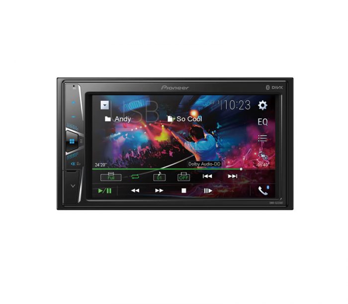 Autoestéreo de pantalla 6.2" PIONEER DMH G225BT  50wx4 con USB/BT/AUX.