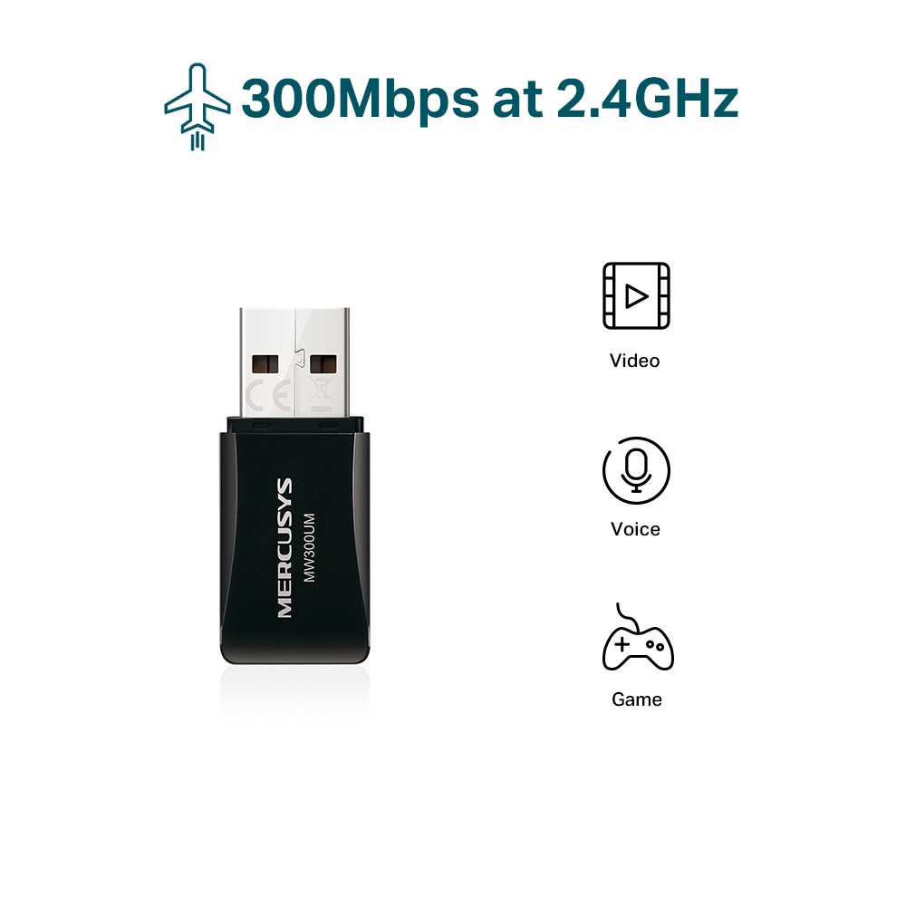 Adaptador Mini N300 Mercusys / Mw300um