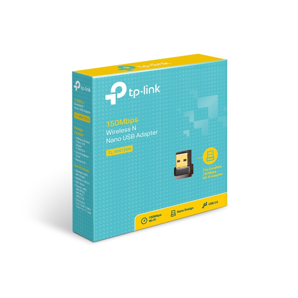 TP-Link Adaptador de Red USB TL-WN725N, Inalámbrico, 2.4 - 2.4835GHz