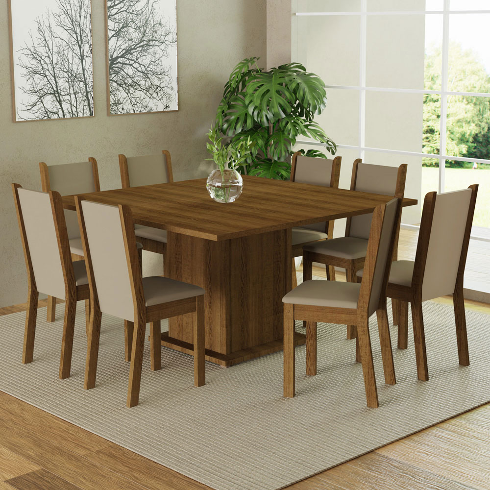 Juego de Comedor con Mesa y 8 Sillas Madesa Marisa MC