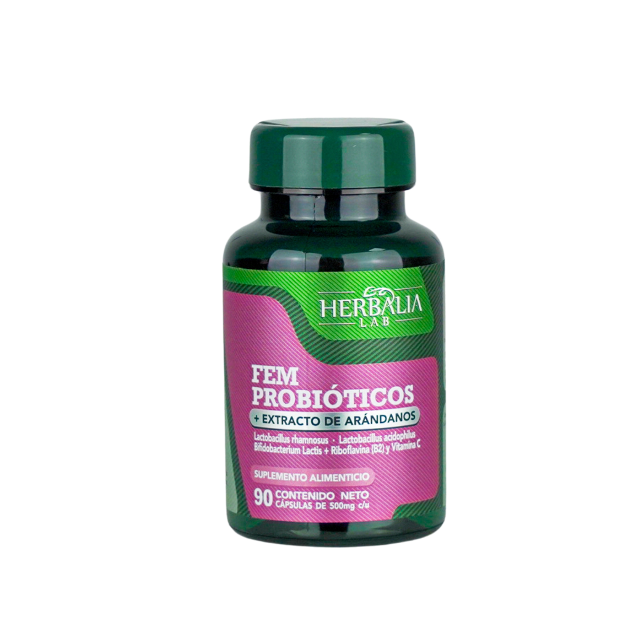 Herbalia Lab Probióticos para Mujer con Extracto de Arándano y Vitamina C | 12 Billones de UFC - 90 Cápsulas
