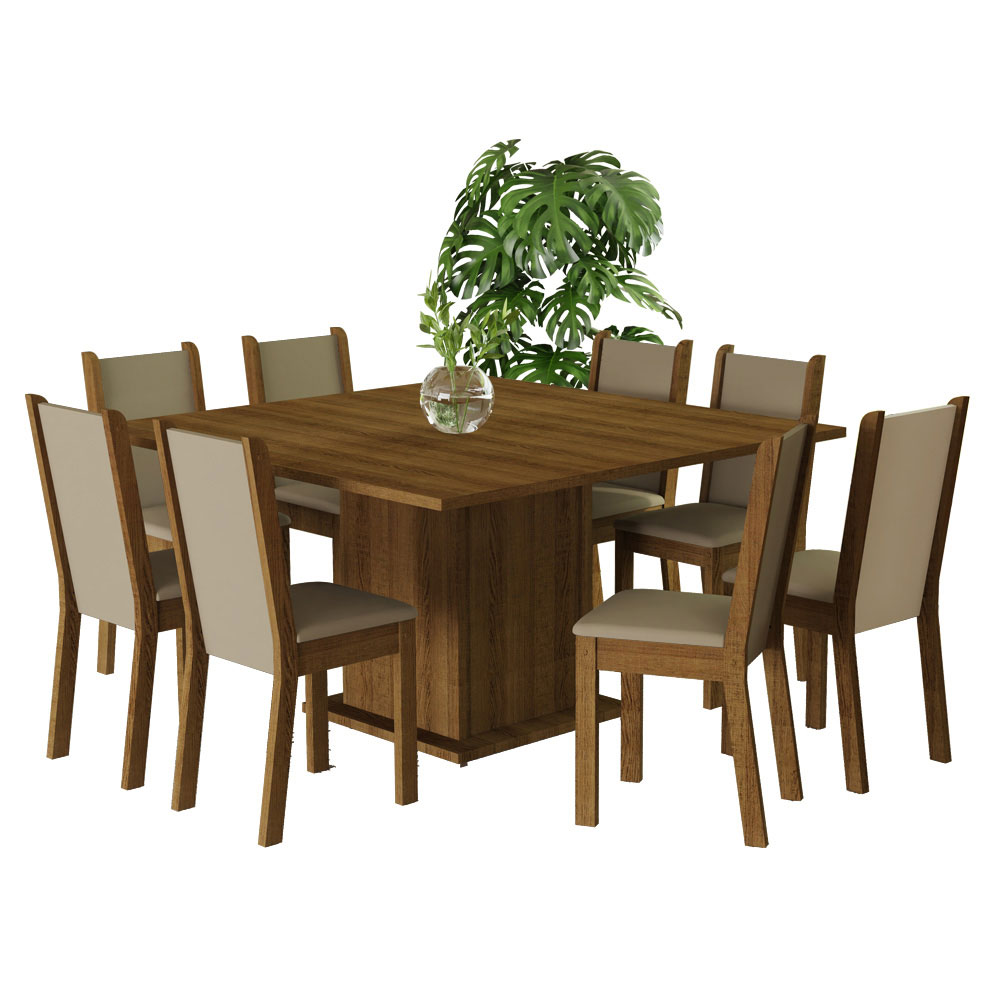 Juego de Comedor con Mesa y 8 Sillas Madesa Marisa MC